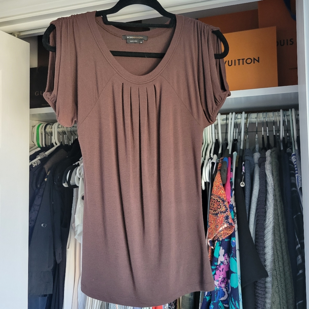 BCBG Cold Shoulder Top